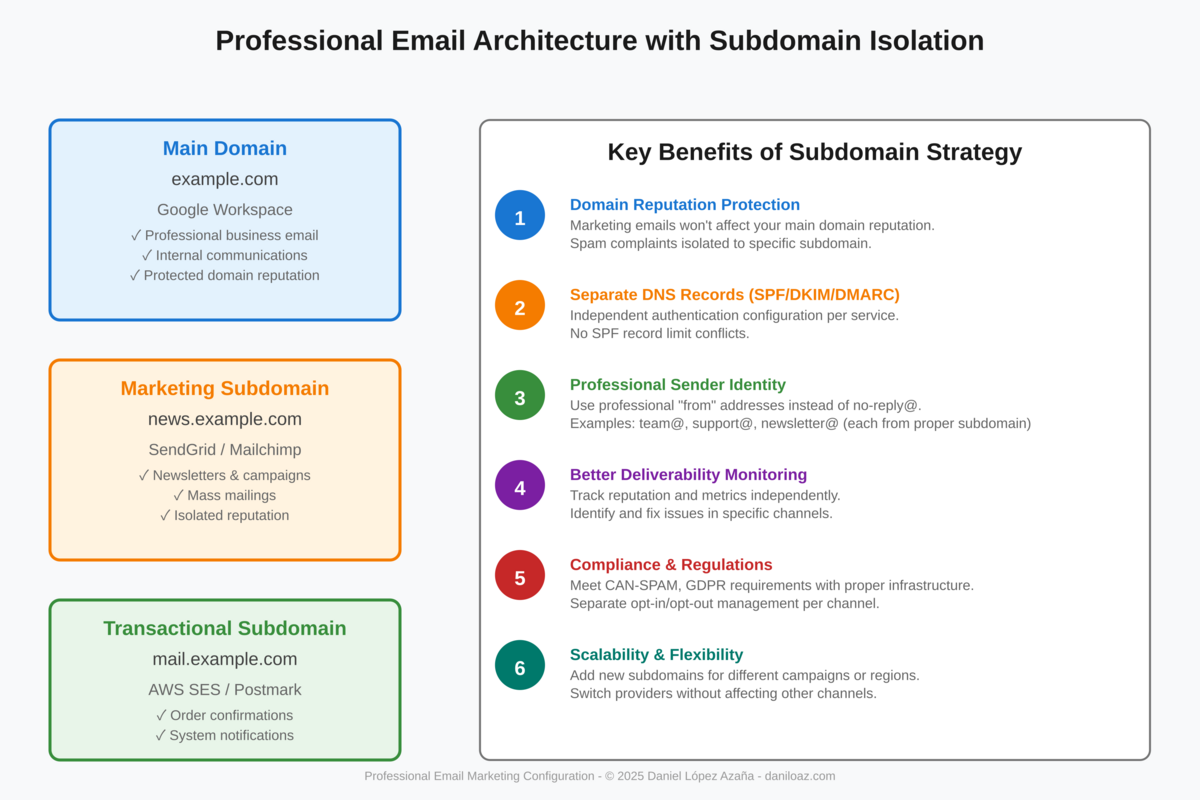 Professional Email Architecture with Subdomain Isolation Strategy