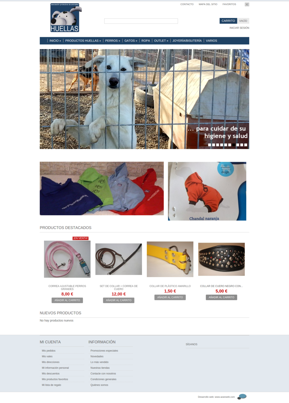 Animal Shelter Solidarity Shop Homepage