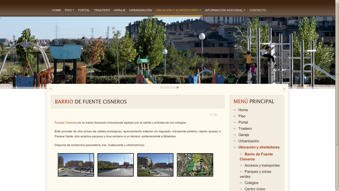Sitio web marketing alquiler de piso