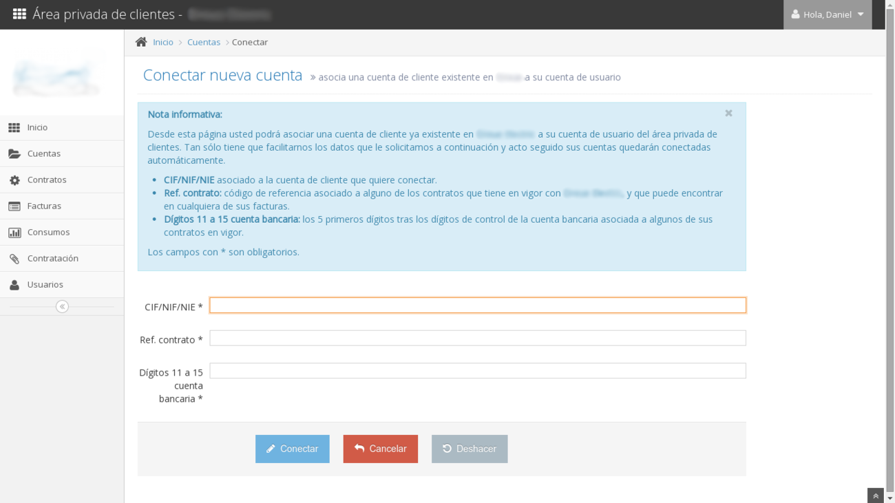 Account linking form