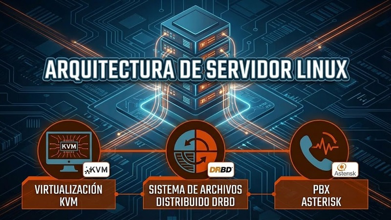 Arquitectura de servidores Linux con virtualización KVM y sistema de ficheros distribuido DRBD