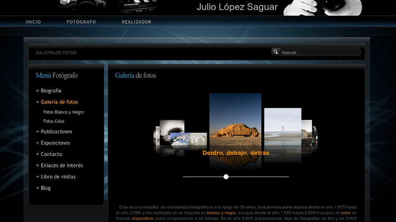 Página principal del sitio web portfolio profesional Julio López Saguar