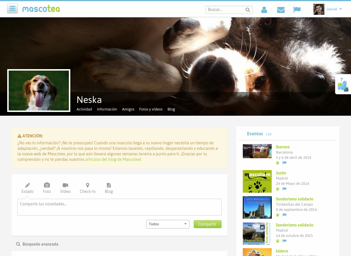 Pet profile