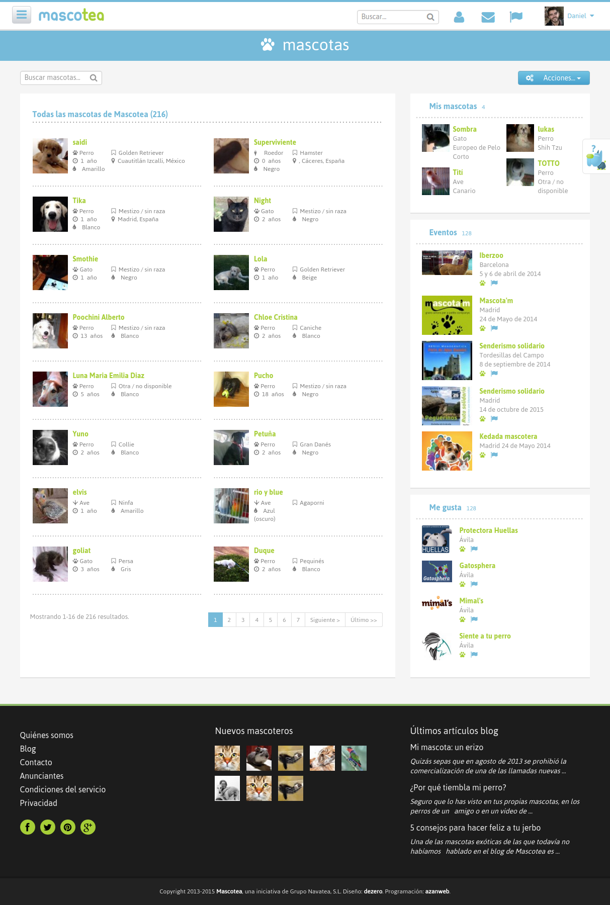 Pet listings