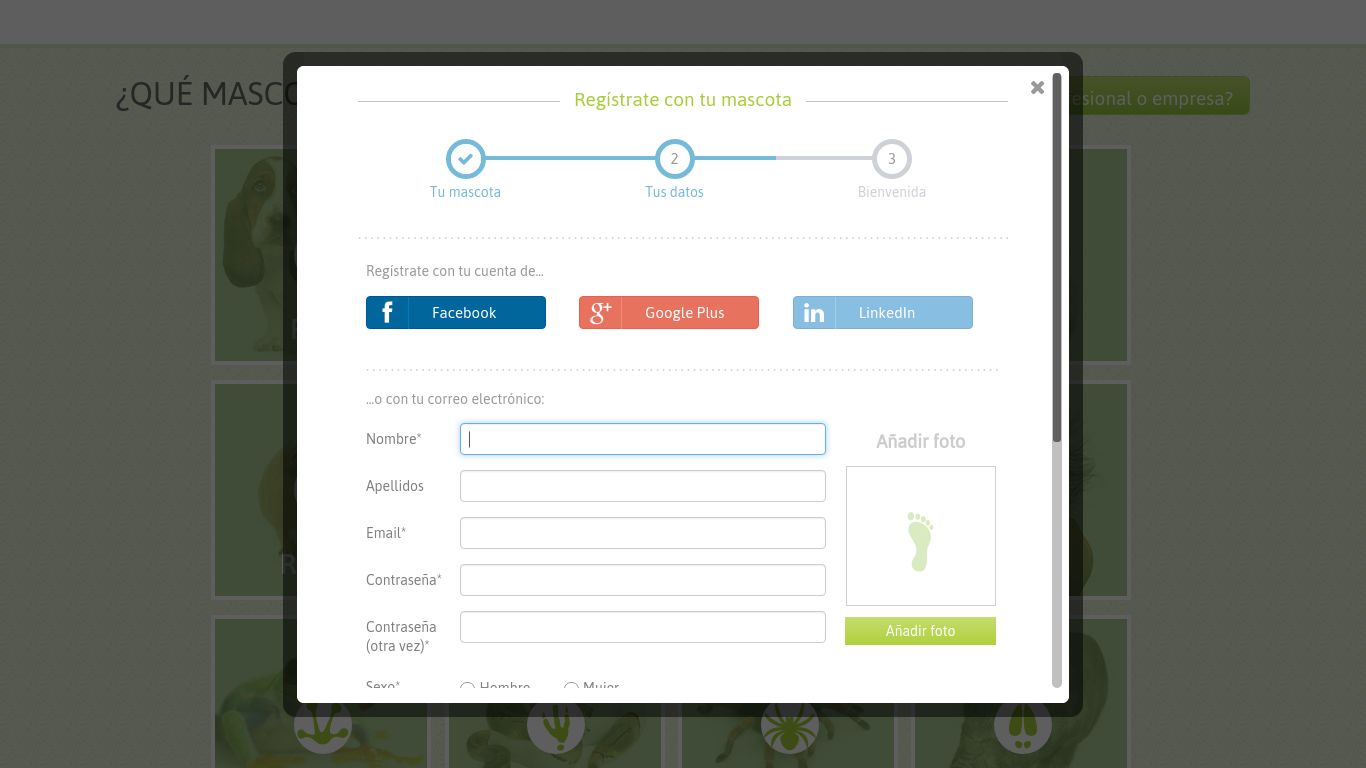 User registration