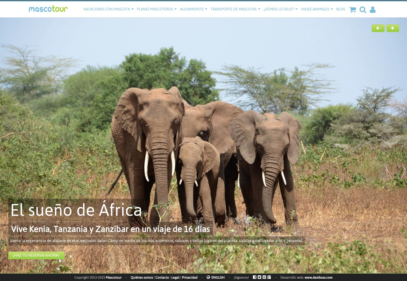Mascotour homepage