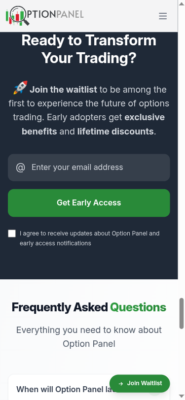 Contact form on mobile view