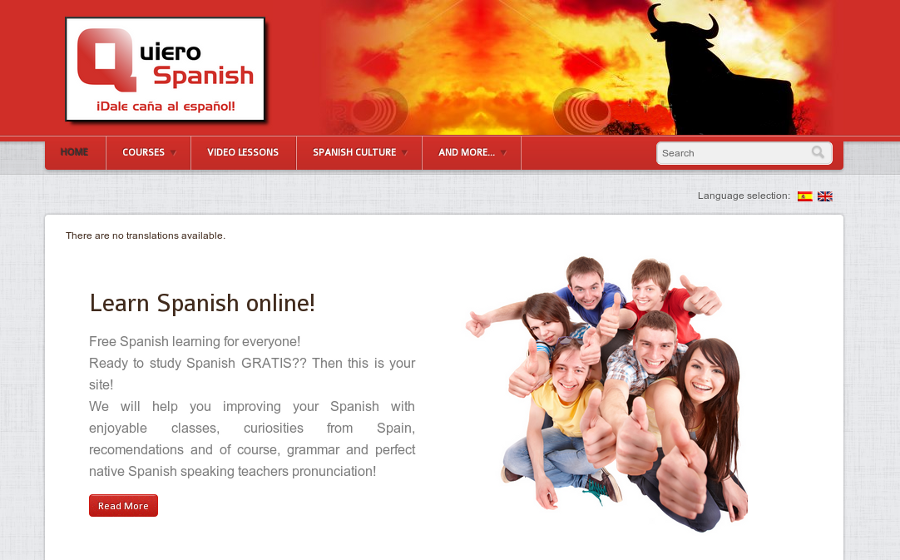 Plataforma de aprendizaje de idiomas QuieroSpanish