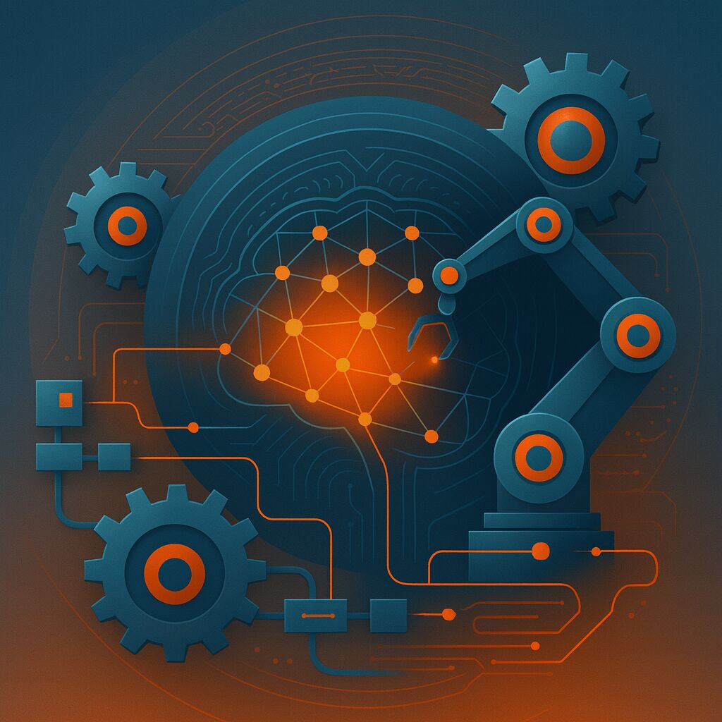 Illustration of AI integration and language models